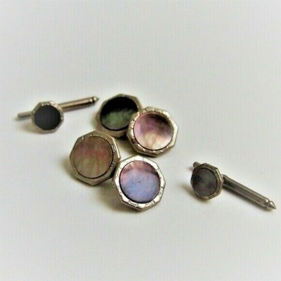 Hickok Other - Hickok MOP & Abalone Button Cufflink Stud SET